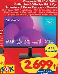 VİEWSONİC 23.8 İNÇ VA240-H FULLHD 1 MS 100HZ IPS HDMİ VGA SUPERCLEAR 3 KENAR ÇERÇEVESİZ MONİTOR VİEWSONİC 23.8 İNÇ VA240-H FULLHD 1 MS 100HZ IPS HDMİ VGA SUPERCLEAR 3 KENAR ÇERÇEVESİZ MONİTOR